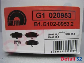 Тормозные колодки Опель Астра J, Круз, Авео Т300 задние, Galfer, b1g10209532